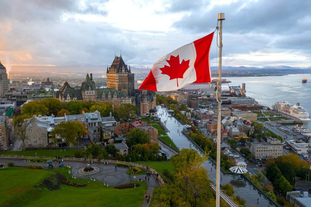 Canadian Flag in Quebec